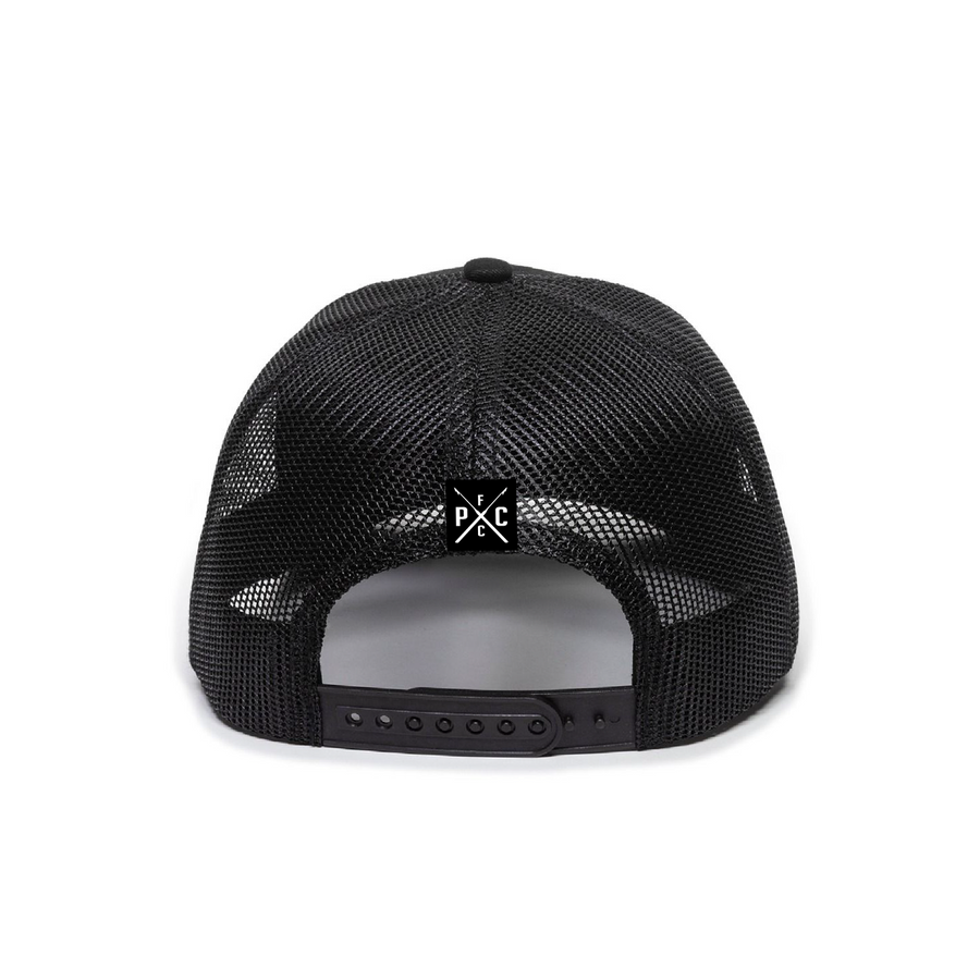 Pelagic Black Premium Low Trucker Hat back